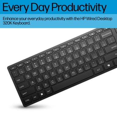 HP Wired Desktop 320K Keyboard view 2