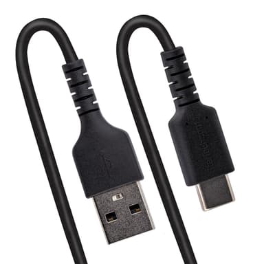StarTech.com 3.3ft (1m) USB-A to USB-C Fast Charging Cable, Rugged, Coiled, Charge & Sync, 3A, USB 2.0, TPE Jacket and Aramid Fiber - USB Charging Cord view 6
