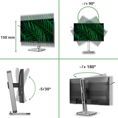 Philips 5000 series 24B2G5301/00 computer monitor 60.5 cm (23.8") 1920 x 1080 pixels Full HD LCD Black view 5