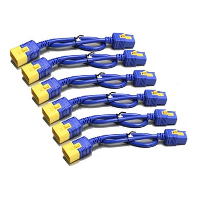 APC Power Cord Kit (6 ea), Locking, C19 to C20, 0.6m (2ft), Blue view 3
