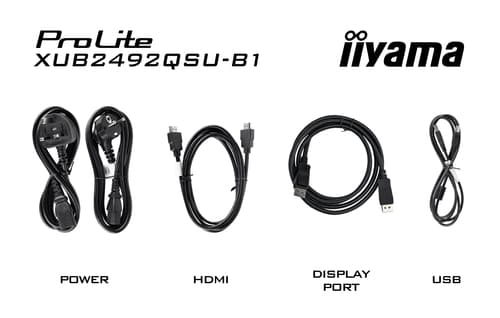 iiyama ProLite XUB2492QSU-B1 computer monitor 60.5 cm (23.8") 2560 x 1440 pixels Quad HD LED Black