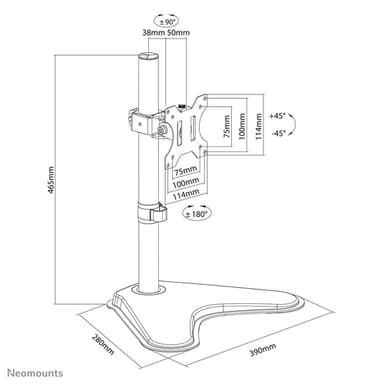 Neomounts FPMA-D550SBLACK Monitor stand 13-32" view 18
