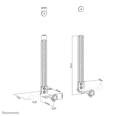 Neomounts AWL29-650BL1 Videobar/soundbar holder VESA - max 15 kg - universal view 15