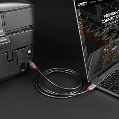 Lindy 2m USB 2.0 Type C to B Cable, Anthra Line view 5
