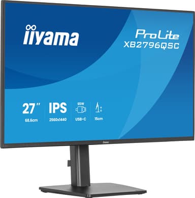 iiyama ProLite XB2796QSC-B1 computer monitor 68.6 cm (27") 2560 x 1440 pixels Quad HD LED Black view 1