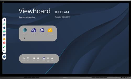 Viewsonic IFP7562 Signage Display Interactive flat panel 190.5 cm (75") LED Wi-Fi 350 cd/m² 4K Ultra HD Black Touchscreen Built-in processor Android