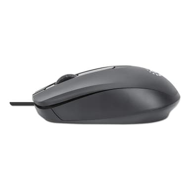 Manhattan Comfort II USB Wired Mouse, Black, 1000dpi, USB-A, Optical, Ambidextrous, Portable/Compact, Three Button with Scroll Wheel, Three Year Warranty view 4