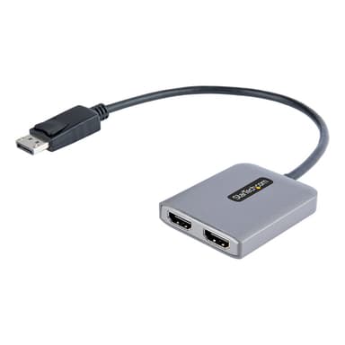 StarTech.com DP to Dual HDMI MST HUB - Dual HDMI 4K 60Hz - DisplayPort Multi Monitor Adapter with 1ft / 30cm cable - DP 1.4 Multi Stream Transport Hub, DSC | HBR3 - DP to HDMI Splitter view 1