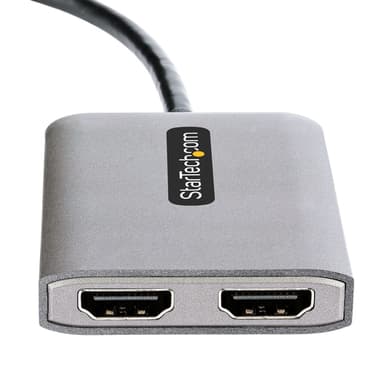 StarTech.com DP to Dual HDMI MST HUB - Dual HDMI 4K 60Hz - DisplayPort Multi Monitor Adapter with 1ft / 30cm cable - DP 1.4 Multi Stream Transport Hub, DSC | HBR3 - DP to HDMI Splitter view 3