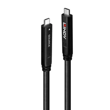 Lindy 10m USB 3.2 Gen 1 and DP 1.4 Type C Hybrid Cable view 1