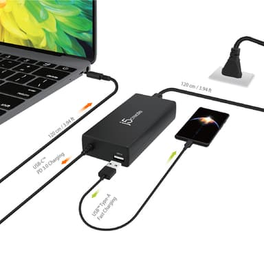j5create JUP2290C-EN 100W PD USB-C® Super Charger - EU, Black, includes 1.2 m cable view 6