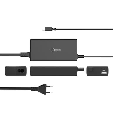 j5create JUP2290C-EN 100W PD USB-C® Super Charger - EU, Black, includes 1.2 m cable view 2