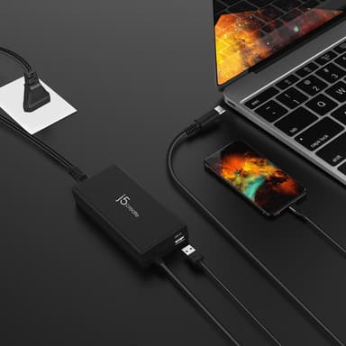 j5create JUP2290C-EN 100W PD USB-C® Super Charger - EU, Black, includes 1.2 m cable view 4