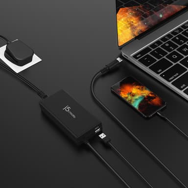j5create JUP2290C-FN 100W PD USB-C® Super Charger - UK, Black, includes 1.2 m cable view 4