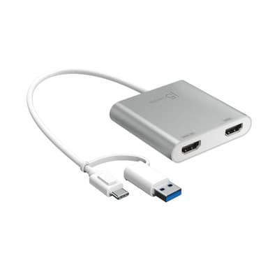 j5create JCA365-N USB-C® to Dual HDMI™ Multi-Monitor Adapter view 1