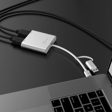 j5create JCA365-N USB-C® to Dual HDMI™ Multi-Monitor Adapter view 6