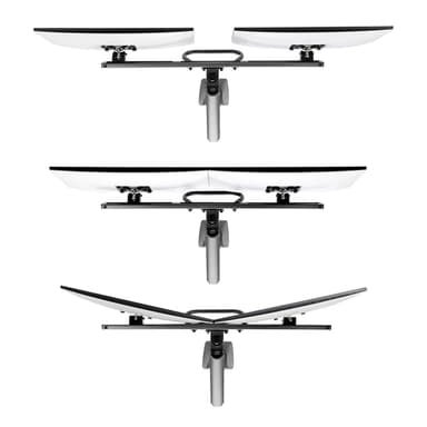 StarTech.com Desk Mount Dual Monitor Arm with Crossbar, Up To 27" Displays, VESA 75x75/100x100, Max 33lb/15kg, C-Clamp, Fully Articulating, Mechanical Spring, TAA view 6