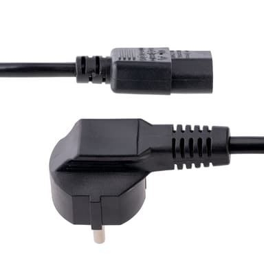 StarTech.com 3m (10ft) Computer Power Cord, 18AWG, EU Schuko to C13 Power Cord, 250V 10A, Black Replacement AC Cord, TV/Monitor Power Cable, Schuko CEE 7/7 to IEC 60320 C13 Power Cord - PC Power Supply Cable view 3