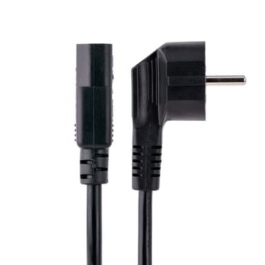 StarTech.com 3m (10ft) Computer Power Cord, 18AWG, EU Schuko to C13 Power Cord, 250V 10A, Black Replacement AC Cord, TV/Monitor Power Cable, Schuko CEE 7/7 to IEC 60320 C13 Power Cord - PC Power Supply Cable view 2