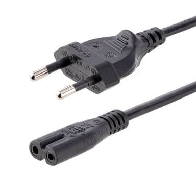 StarTech.com 2m (6ft) Laptop Power Cord, EU Plug to C7, 2.5A 250V, 18AWG, Laptop Replacement Cord, Printer Power Cable, Laptop Charger Cord, Laptop Power Brick Cord view 1