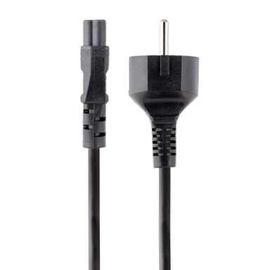StarTech.com 3m (10ft) Laptop Power Cord, EU Schuko to C5, 2.5A 250V, 18AWG, Notebook / Laptop Replacement AC Cord, Power Brick Cord, Laptop Charger Cable, Clover Leaf/Mickey Mouse Power Cord view 2