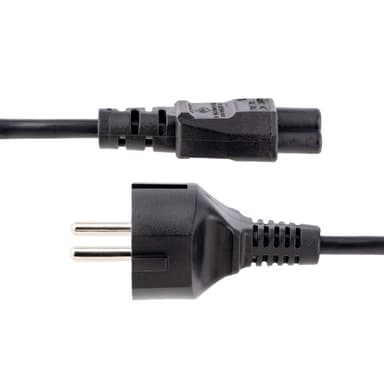 StarTech.com 3m (10ft) Laptop Power Cord, EU Schuko to C5, 2.5A 250V, 18AWG, Notebook / Laptop Replacement AC Cord, Power Brick Cord, Laptop Charger Cable, Clover Leaf/Mickey Mouse Power Cord view 3
