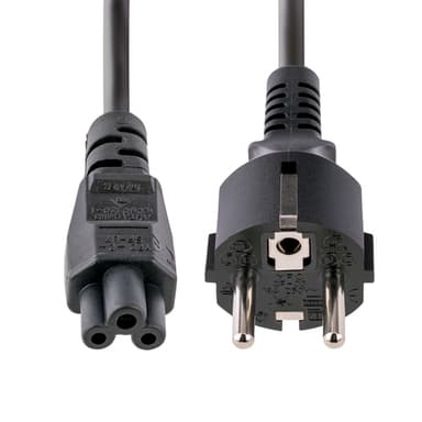 StarTech.com 3m (10ft) Laptop Power Cord, EU Schuko to C5, 2.5A 250V, 18AWG, Notebook / Laptop Replacement AC Cord, Power Brick Cord, Laptop Charger Cable, Clover Leaf/Mickey Mouse Power Cord view 4