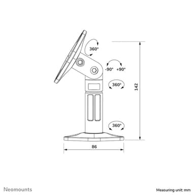 Neomounts SPEAKER-W100BLACK Speaker holder - universal - full motion view 11