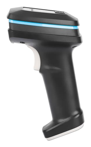 Manhattan Wireless 2D Handheld Barcode Scanner, 250mm Scan Depth, up to 80m effective range (line of sight), Max Ambient Light 100,000 lux (sunlight), Black, Charging cable (USB-A to USB-C into device) 1m included, Three Year Warranty view 5