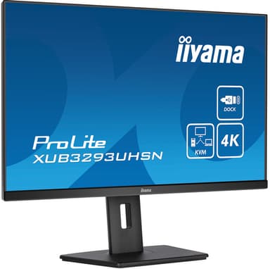 iiyama ProLite XUB3293UHSN-B5 computer monitor 80 cm (31.5") 3840 x 2160 pixels 4K Ultra HD LCD Black view 3