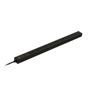 APC Easy Rack PDU, Basic, 0U, 1 Phase, 3.7kW, 230V, 16A, 20 x C13 and 4 x C19 outlets, IEC60309 2P+E inlet view 2