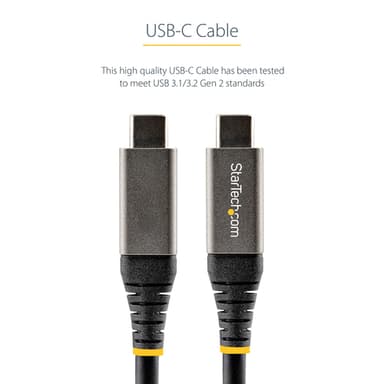 StarTech.com 1.6ft (50cm) USB-C Cable, USB 10Gbps, 100W (5A) Power Delivery, 8K 60Hz / 4K 144Hz DP Alt Mode, Thunderbolt Compatible view 9