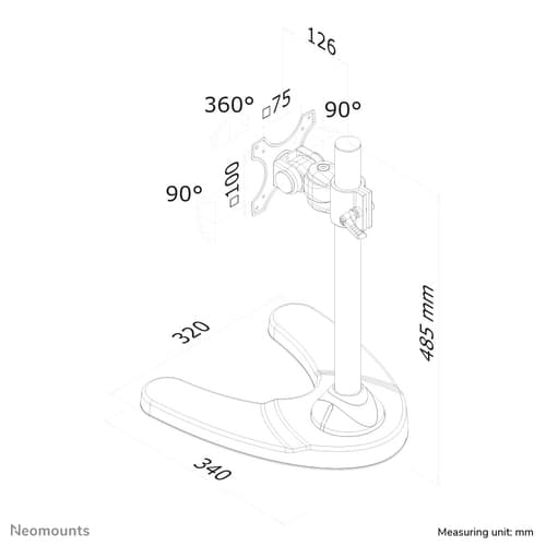 Neomounts FPMA-D700 Monitor stand 10-30"