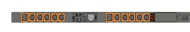 Vertiv MUR5MGM0-12P027-2C20A9A00-S power distribution unit (PDU) 12 AC outlet(s) Black view 1