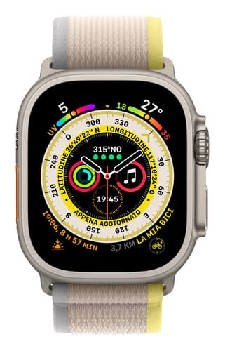 Apple Watch Ultra OLED 49 mm Digital 410 x 502 pixels Touchscreen 4G Titanium Wi-Fi GPS (satellite) view 2