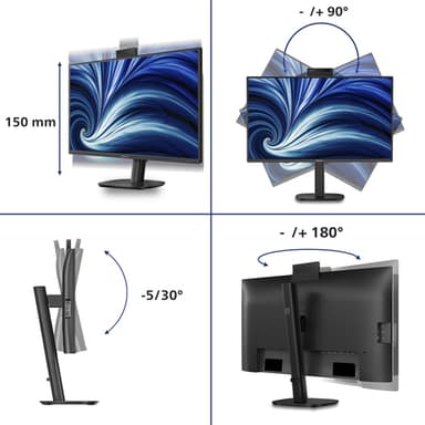 Philips 3000 series 27B2U3601H/00 computer monitor 68.6 cm (27") 2560 x 1440 pixels Quad HD LCD Black view 3