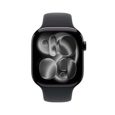Apple Watch Series 11 GPS 46mm Jet Black Aluminium Case with Black Sport Band - S/M view 2