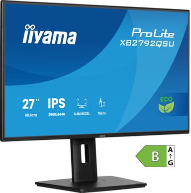iiyama ProLite XB2792QSU-B1 computer monitor 68.6 cm (27") 2560 x 1440 pixels Quad HD LED Black view 1