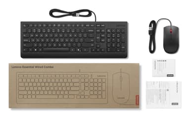 Lenovo KB MICE_BO Essencial WR KBMS GB A1 keyboard Mouse included Universal USB UK English Black view 4