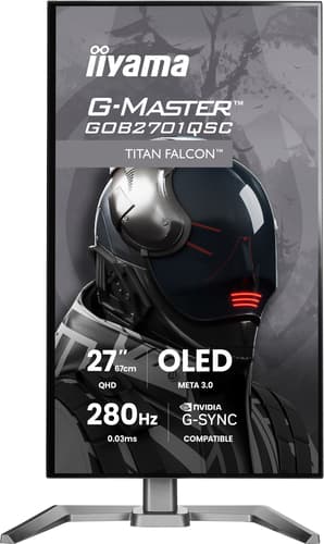 iiyama G-MASTER GOB2701QSC-B1 computer monitor 68.6 cm (27") 2560 x 1440 pixels 2K Ultra HD OLED Black view 2