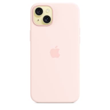 Apple iPhone 15 Plus Silicone Case with MagSafe - Light Pink view 3