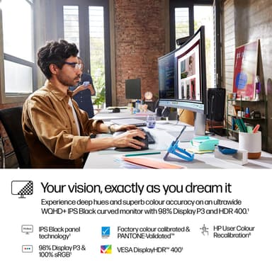 HP Series 7 Pro 37.5 inch WQHD+ Thunderbolt 4 Monitor - 738pu view 7
