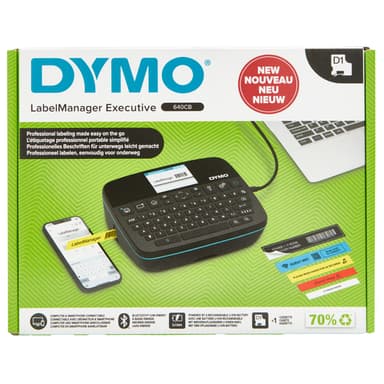 DYMO LabelManager Executive 640 CB Portable Label Printer | Compact Label Maker Machine with QWERTY Keyboard | Bluetooth & USB Connectivity | Compatible with D1 Standard & Durable Labels view 1