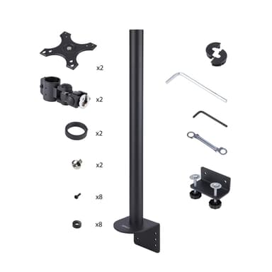 StarTech.com Desk Mount For 2x Vertically Stacked Monitors, Dual 49", Total 70lb (32kg), C-Clamp, Quick-Release VESA System, Widescreen 16:9/Ultrawide 32:9, TAA view 10