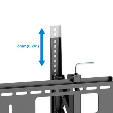 Manhattan Wall Mount With Extension for TV & Monitors (Tiltable Anti Theft), For screens 37" to 100", VESA compatibility: all between 200x200mm to 800x400mm - check the dimensions of the four mounting holes on back of screen to ensure it fits, Max 75kg, Bracket view 9