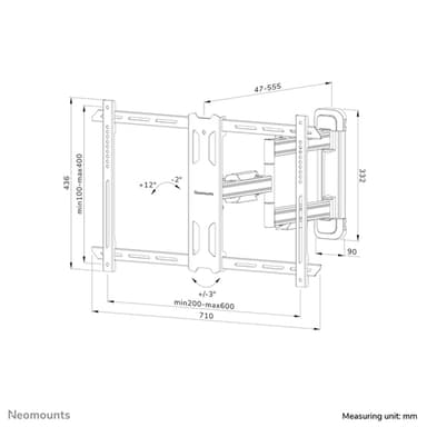 Neomounts WL40S-850BL16 TV mount wall 40-70" - full motion - fast installation view 20