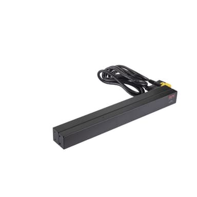 APC NetShelter Basic Rack PDU, 1U, 1PH, 3.7kW 230V 16A or 3.3kW 208V 16A, x12 C13 outlets, C20 cord view 16