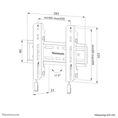 Neomounts WL30S-850BL12 TV mount wall 24-65" - fixed - lockable - fast installation view 19