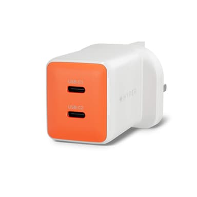 Targus HyperJuice Flex 45W GaN Laptop, Smartphone, Headset, Portable gaming console White, Orange AC Indoor view 1