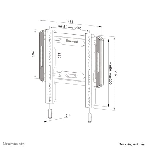 Neomounts WL30-550BL12 TV mount wall 24-65" - ultra-flat - easy install